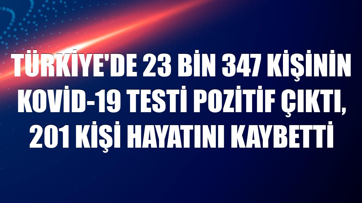 Türkiye'de 23 bin 347 kişinin Kovid-19 testi pozitif çıktı, 201 kişi hayatını kaybetti