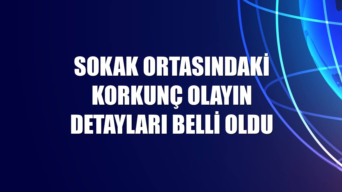 Sokak ortasındaki korkunç olayın detayları belli oldu