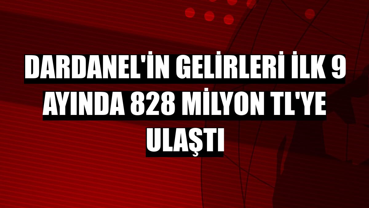 Dardanel'in gelirleri ilk 9 ayında 828 milyon TL'ye ulaştı