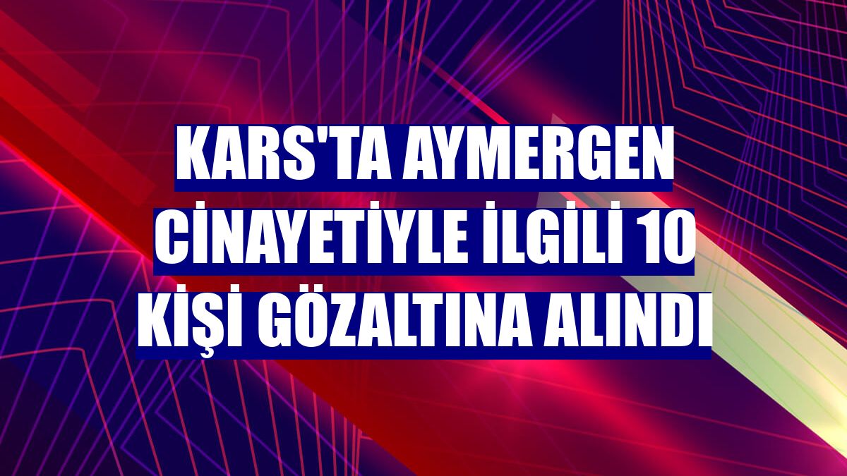 Kars'ta Aymergen cinayetiyle ilgili 10 kişi gözaltına alındı