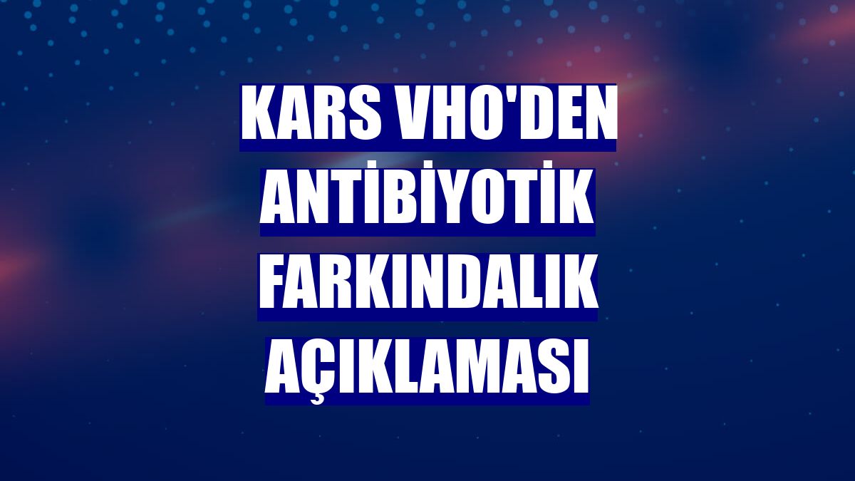 Kars VHO'den antibiyotik farkındalık açıklaması