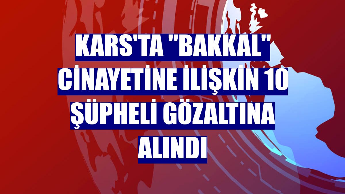 Kars'ta "bakkal" cinayetine ilişkin 10 şüpheli gözaltına alındı