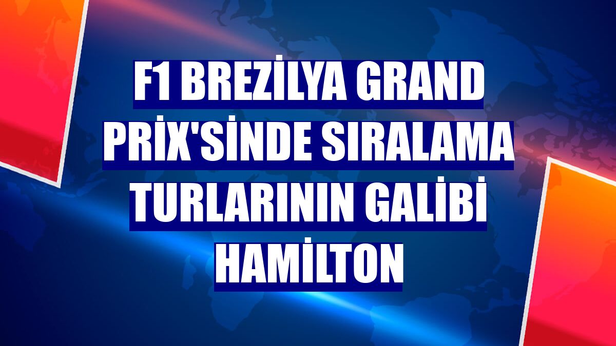 F1 Brezilya Grand Prix'sinde sıralama turlarının galibi Hamilton