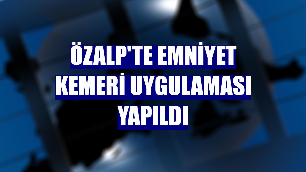 Özalp'te emniyet kemeri uygulaması yapıldı
