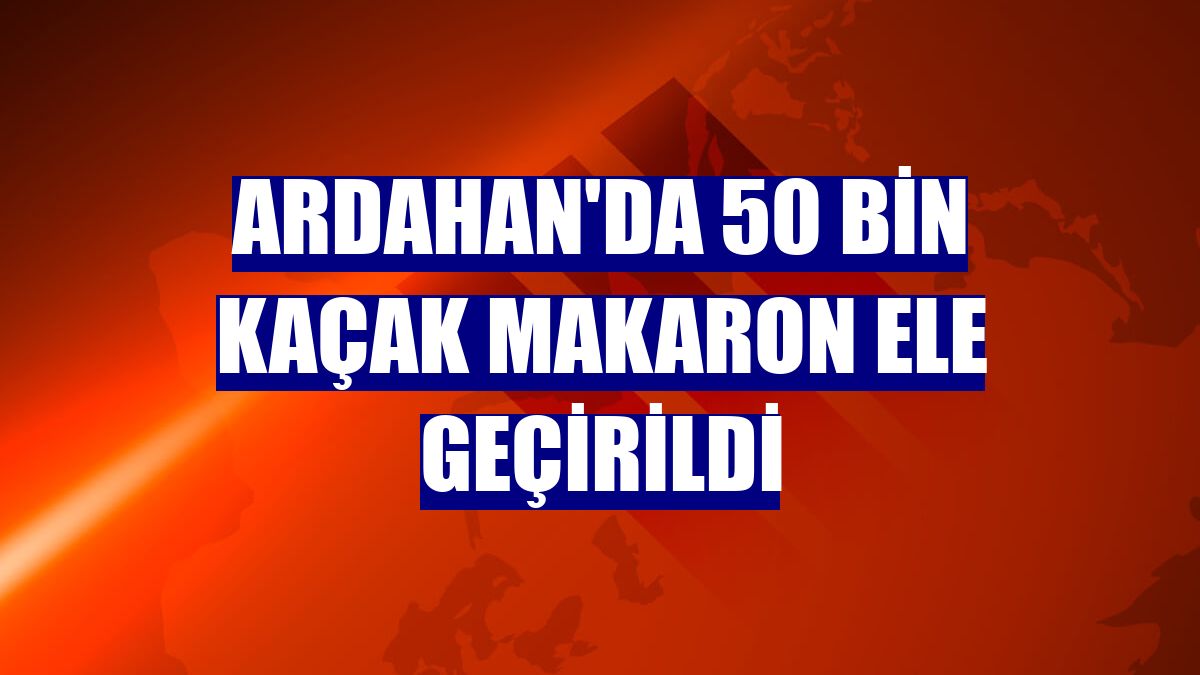 Ardahan'da 50 bin kaçak makaron ele geçirildi