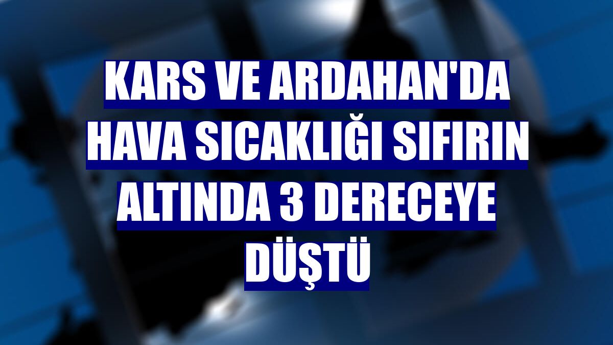 Kars ve Ardahan'da hava sıcaklığı sıfırın altında 3 dereceye düştü