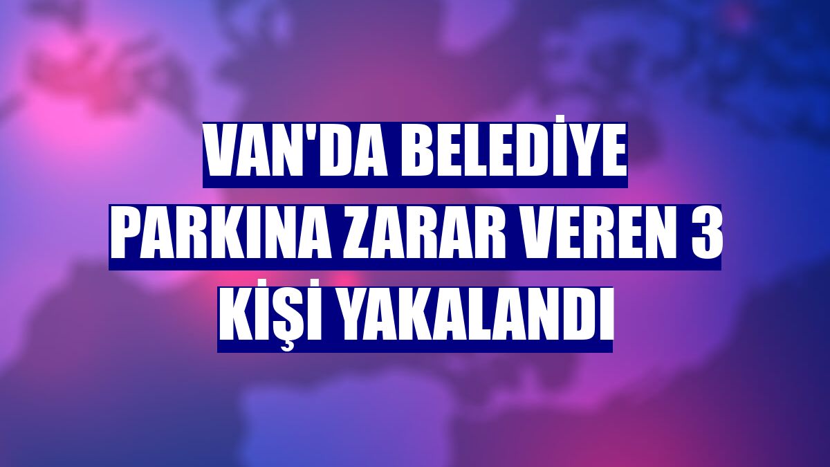 Van'da belediye parkına zarar veren 3 kişi yakalandı