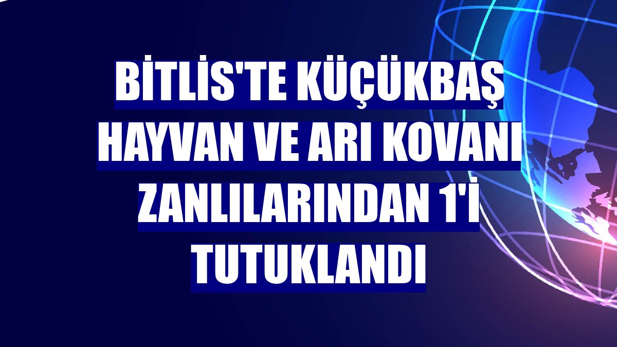 Bitlis'te küçükbaş hayvan ve arı kovanı zanlılarından 1'i tutuklandı
