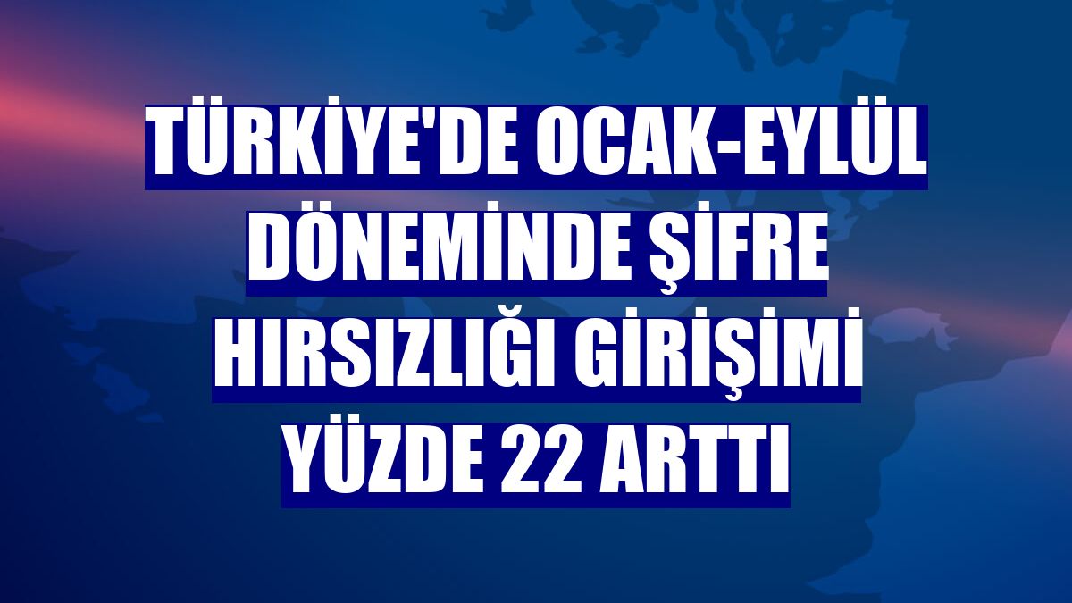 Türkiye'de ocak-eylül döneminde şifre hırsızlığı girişimi yüzde 22 arttı