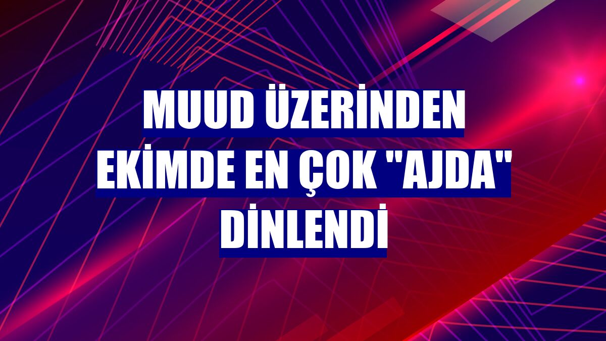 Muud üzerinden ekimde en çok "Ajda" dinlendi
