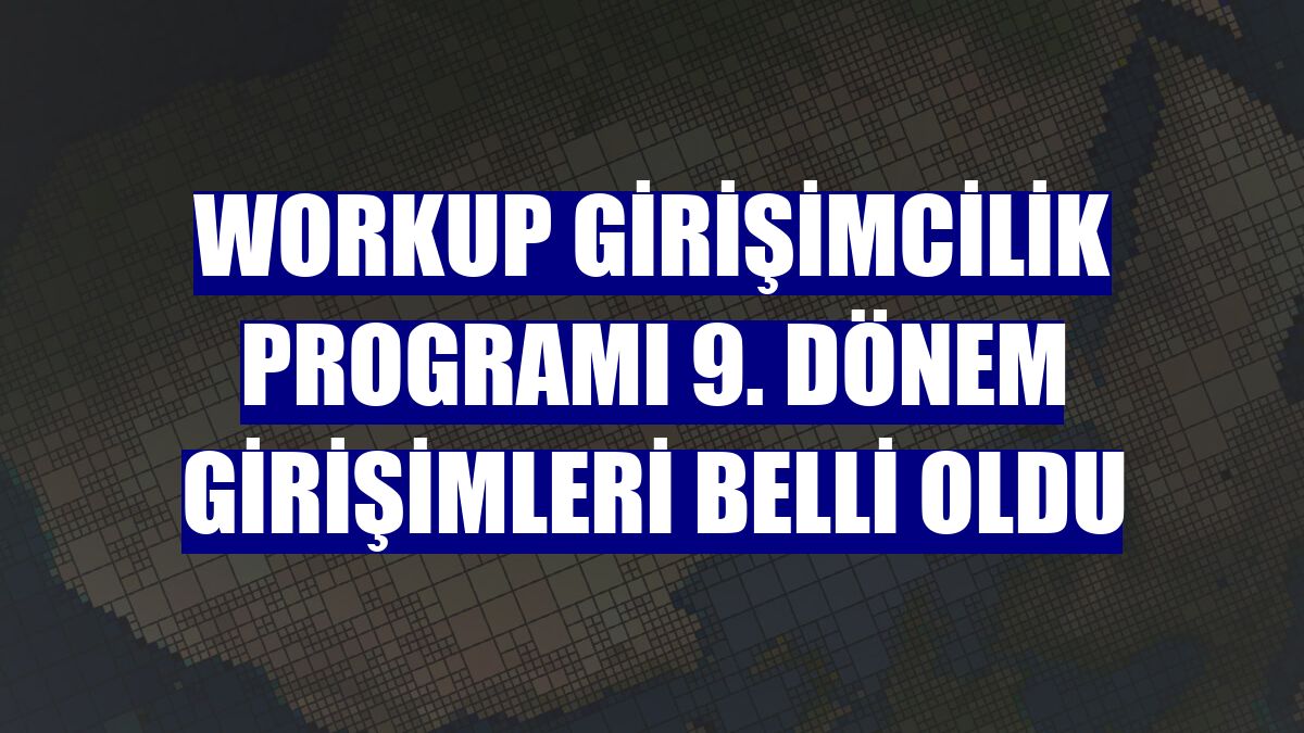 Workup Girişimcilik Programı 9. dönem girişimleri belli oldu