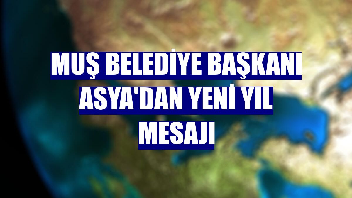 Muş Belediye Başkanı Asya'dan yeni yıl mesajı