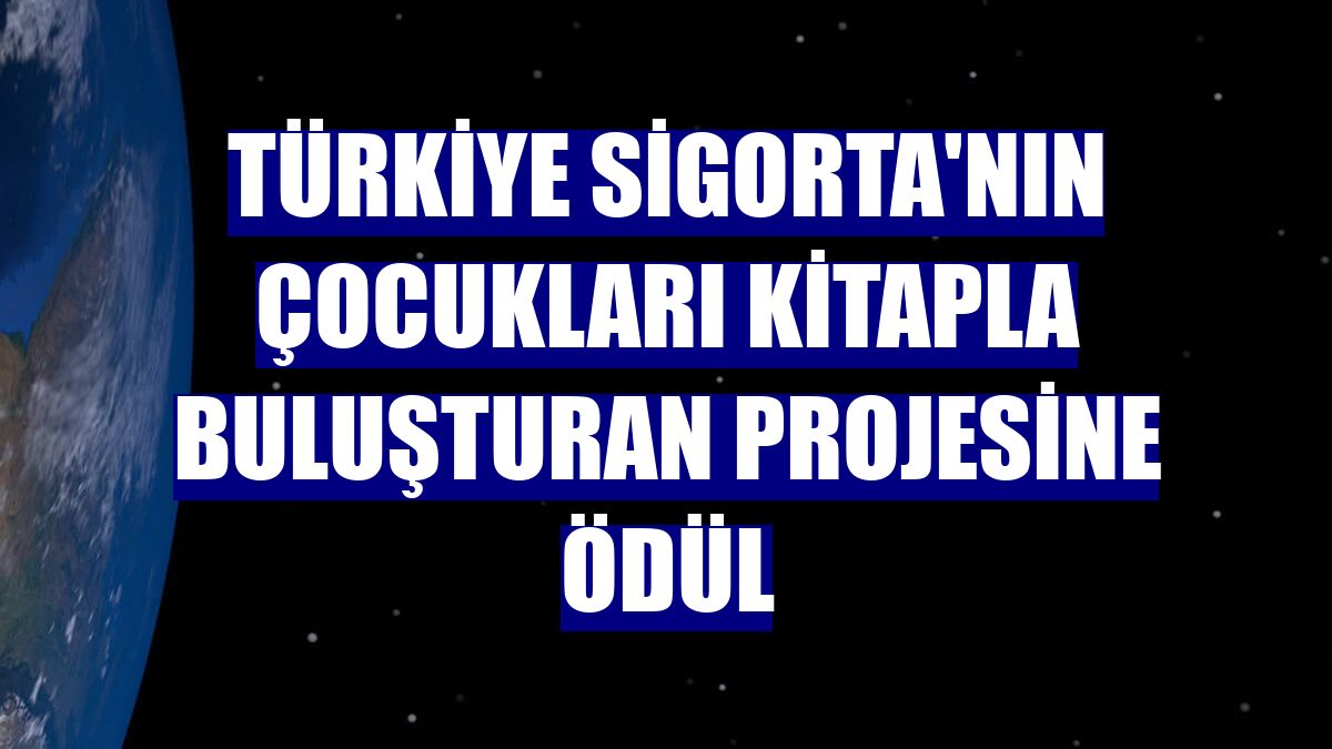 Türkiye Sigorta'nın çocukları kitapla buluşturan projesine ödül