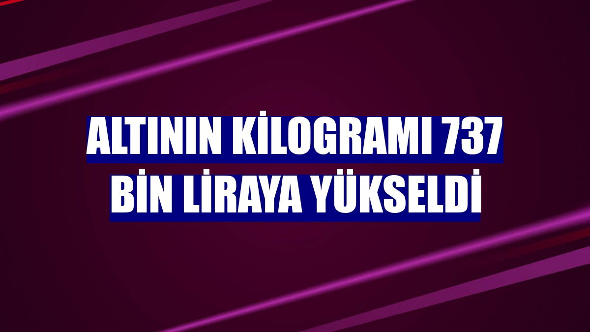 Altının kilogramı 737 bin liraya yükseldi