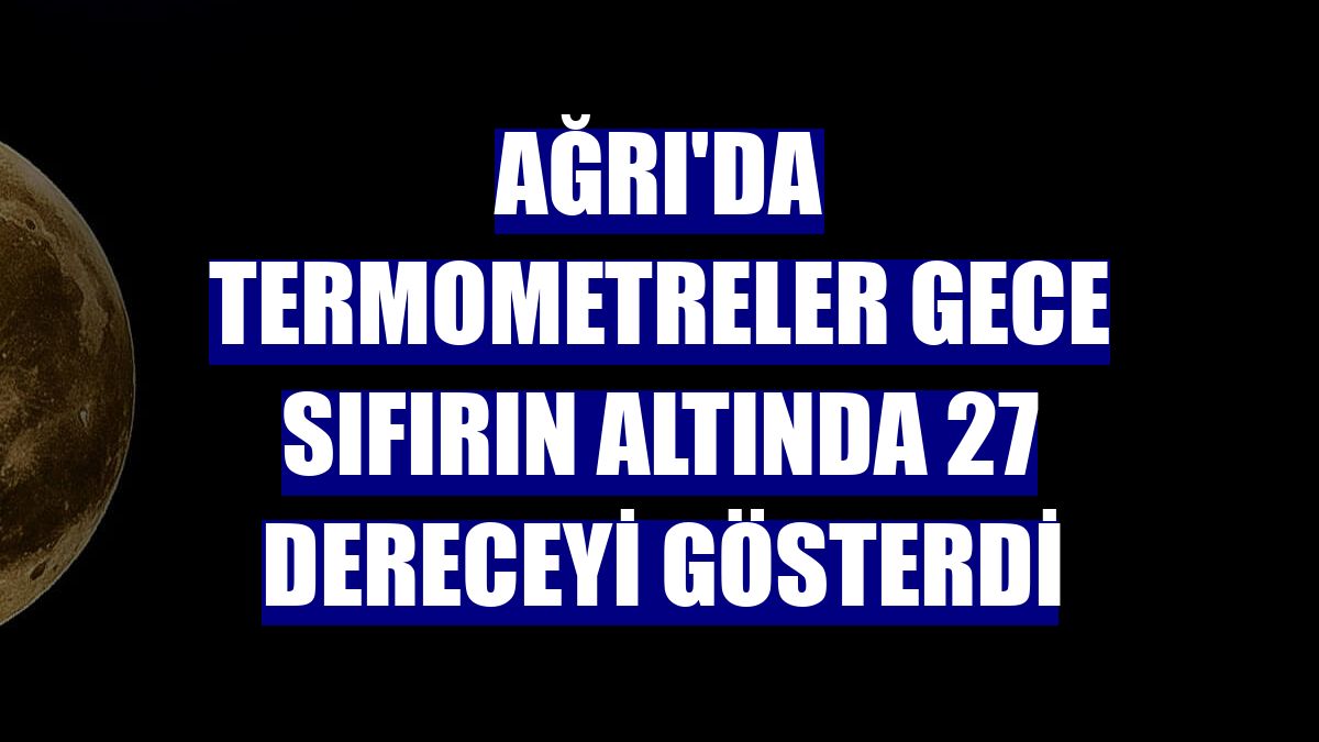 Ağrı'da termometreler gece sıfırın altında 27 dereceyi gösterdi