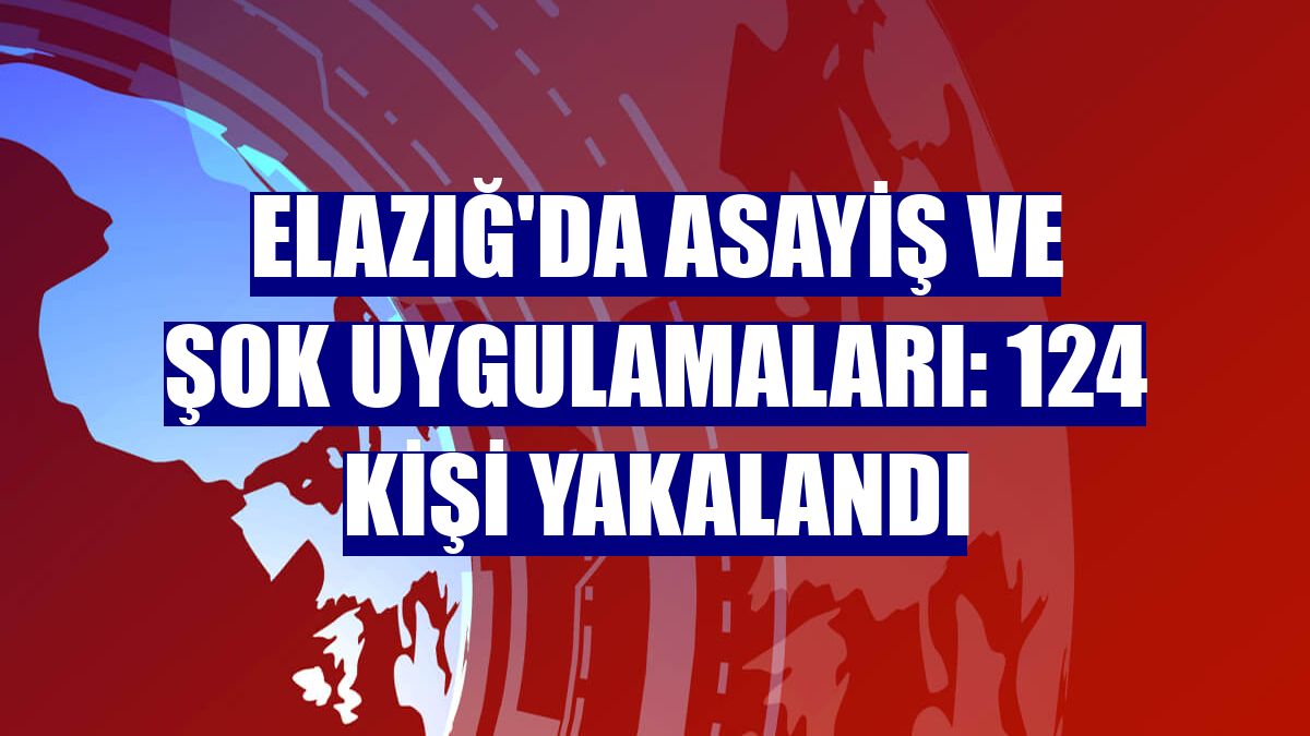 Elazığ'da asayiş ve şok uygulamaları: 124 kişi yakalandı