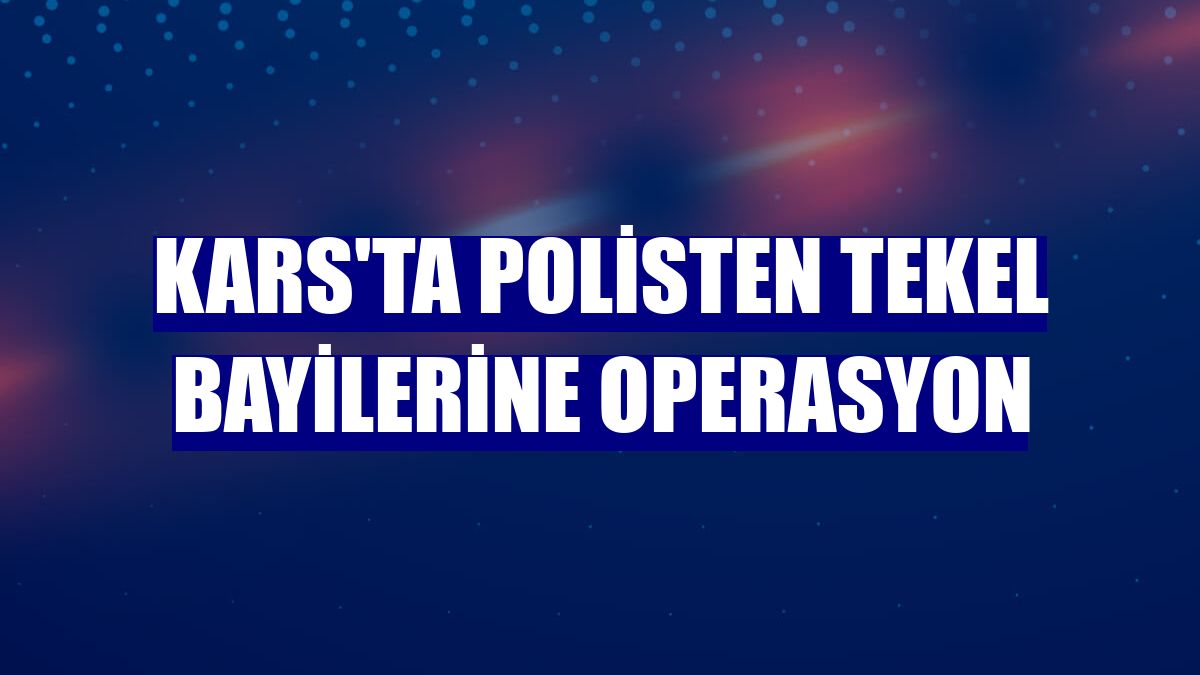 Kars'ta polisten tekel bayilerine operasyon