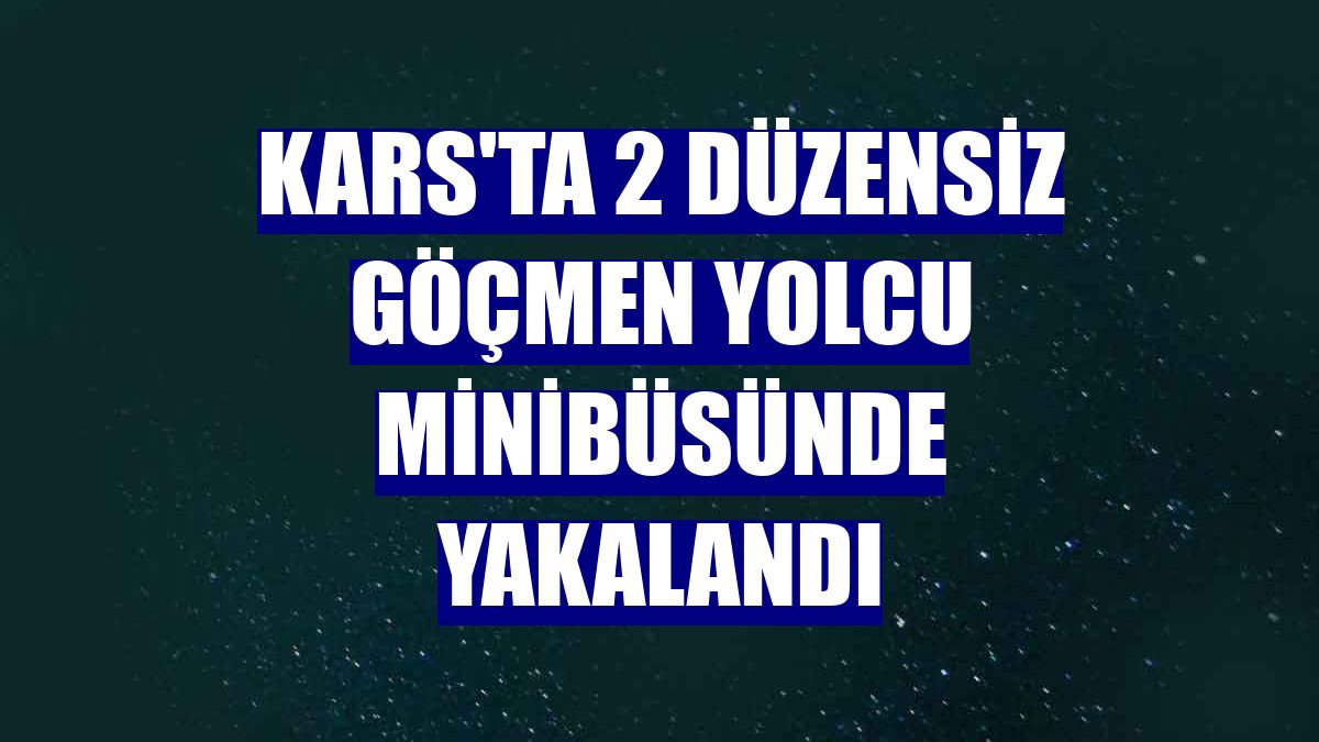 Kars'ta 2 düzensiz göçmen yolcu minibüsünde yakalandı