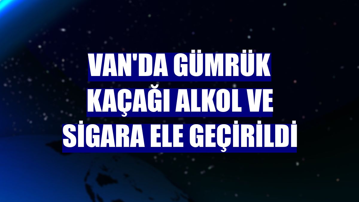 Van'da gümrük kaçağı alkol ve sigara ele geçirildi