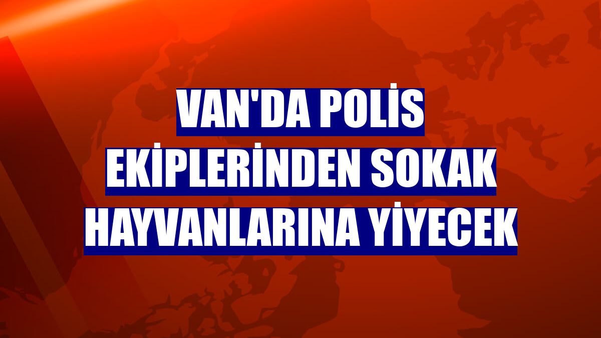 Van'da polis ekiplerinden sokak hayvanlarına yiyecek