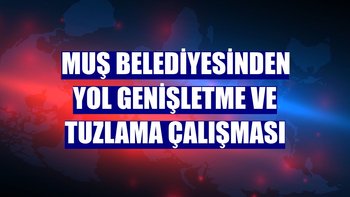 Muş Belediyesinden yol genişletme ve tuzlama çalışması