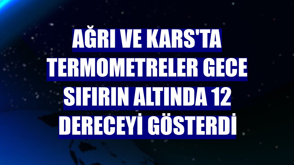 Ağrı ve Kars'ta termometreler gece sıfırın altında 12 dereceyi gösterdi