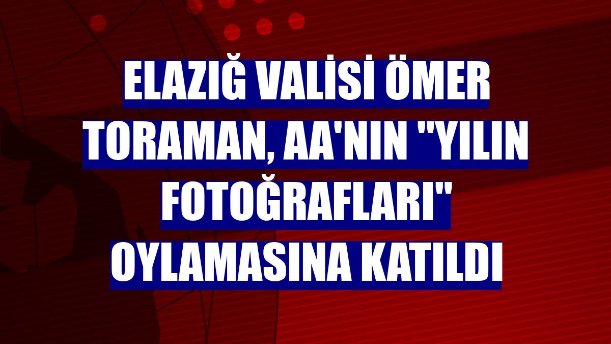 Elazığ Valisi Ömer Toraman, AA'nın "Yılın Fotoğrafları" oylamasına katıldı