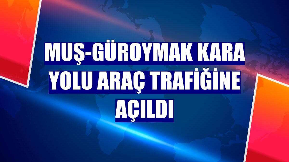 Muş-Güroymak kara yolu araç trafiğine açıldı