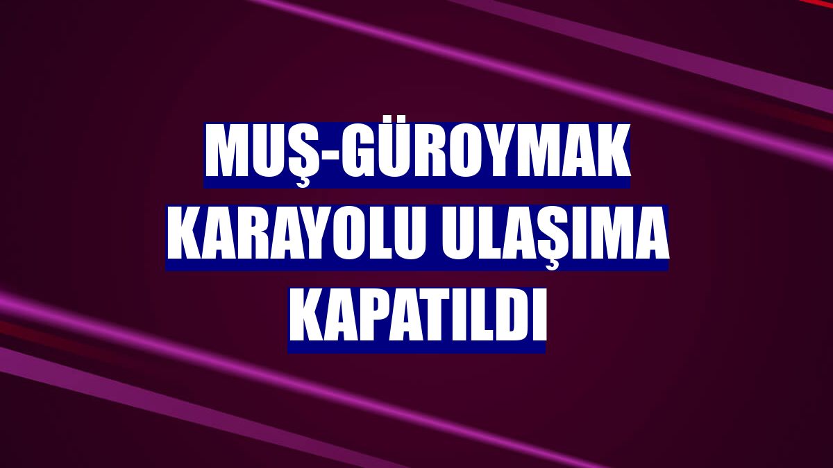 Muş-Güroymak karayolu ulaşıma kapatıldı