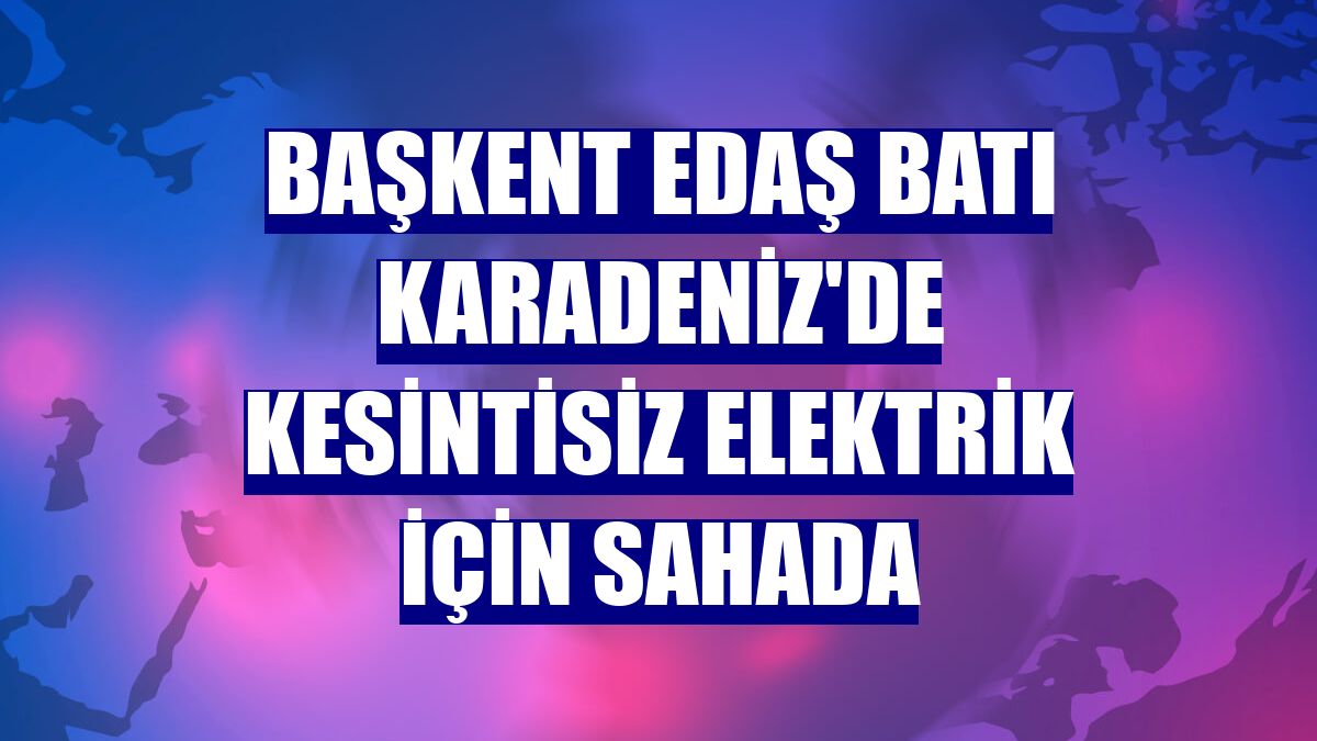 Başkent EDAŞ Batı Karadeniz'de kesintisiz elektrik için sahada