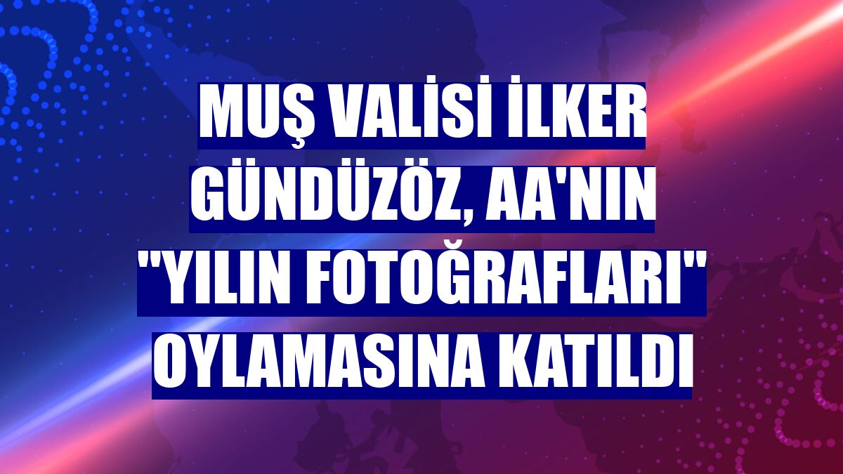 Muş Valisi İlker Gündüzöz, AA'nın "Yılın Fotoğrafları" oylamasına katıldı