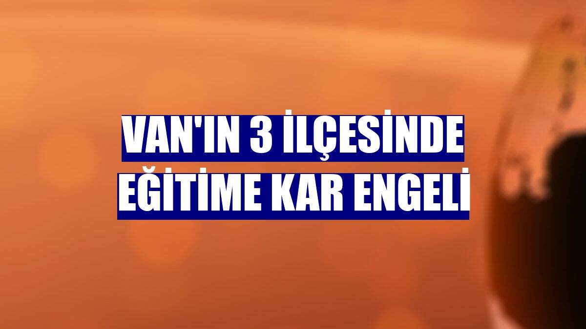 Van'ın 3 ilçesinde eğitime kar engeli