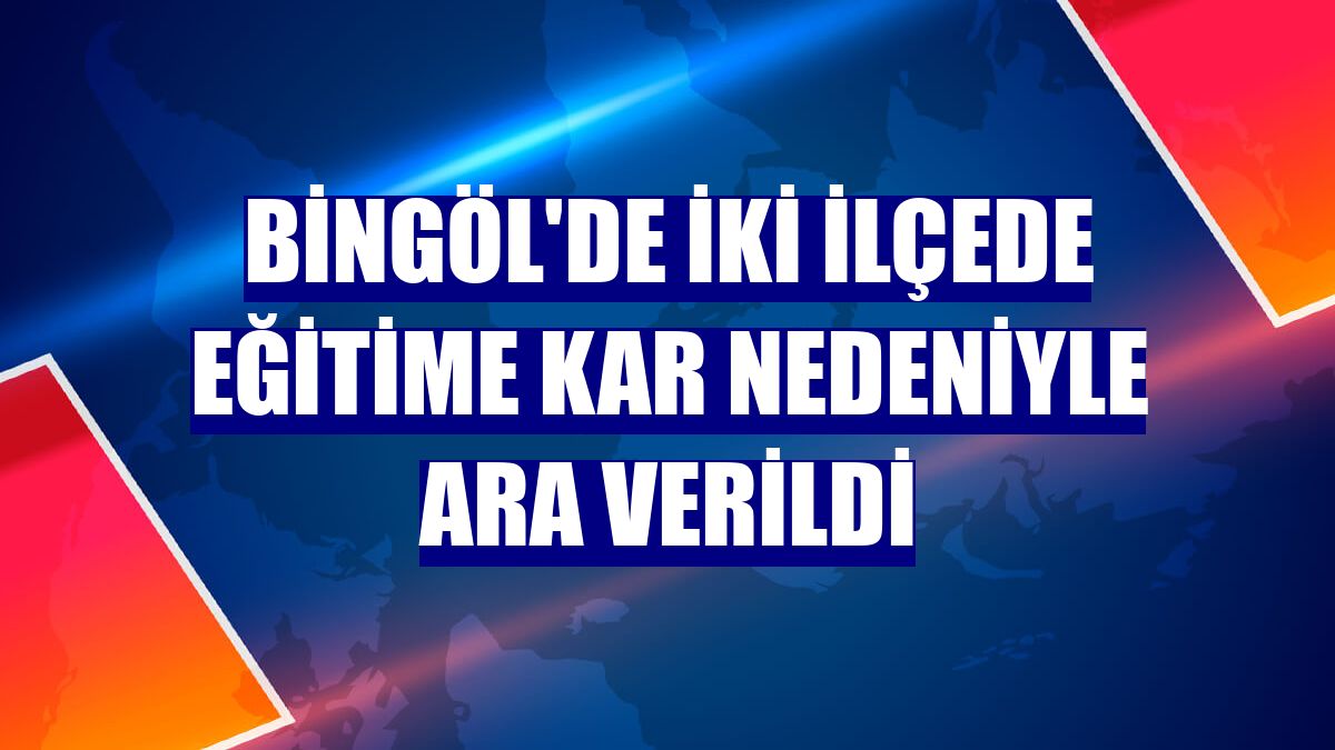 Bingöl'de iki ilçede eğitime kar nedeniyle ara verildi