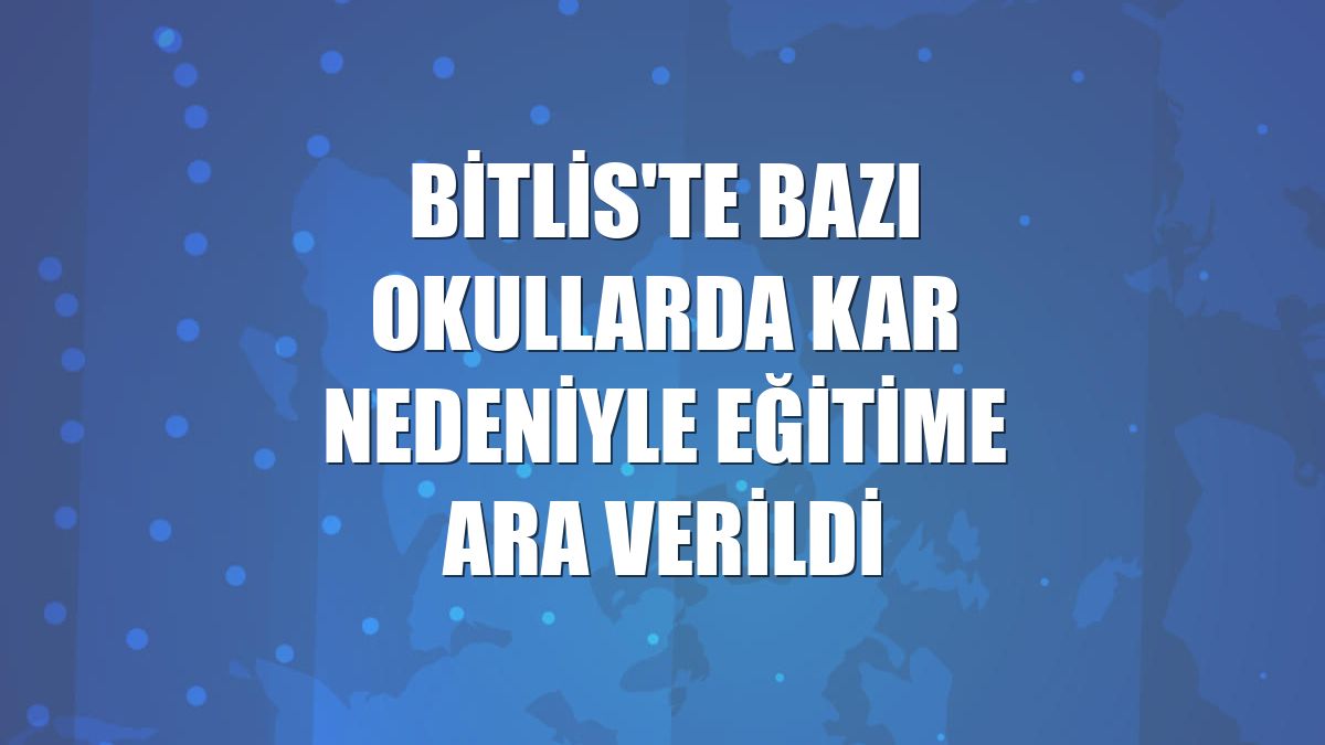 Bitlis'te bazı okullarda kar nedeniyle eğitime ara verildi