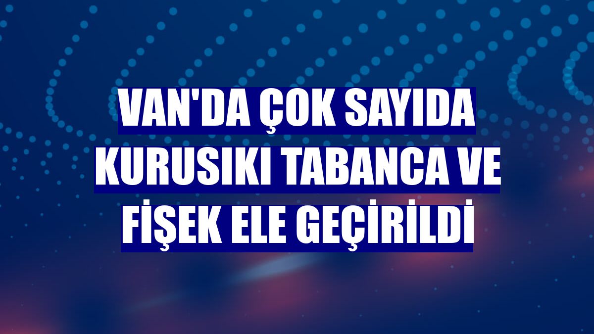 Van'da çok sayıda kurusıkı tabanca ve fişek ele geçirildi