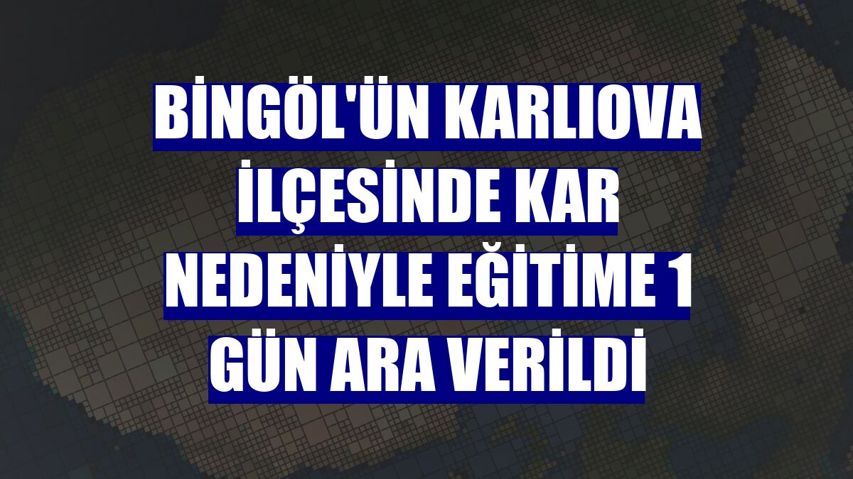 Bingöl'ün Karlıova ilçesinde kar nedeniyle eğitime 1 gün ara verildi