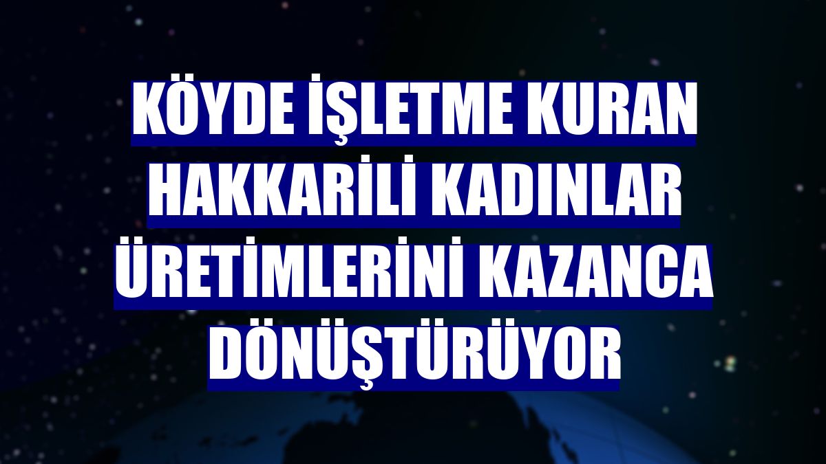 Köyde işletme kuran Hakkarili kadınlar üretimlerini kazanca dönüştürüyor