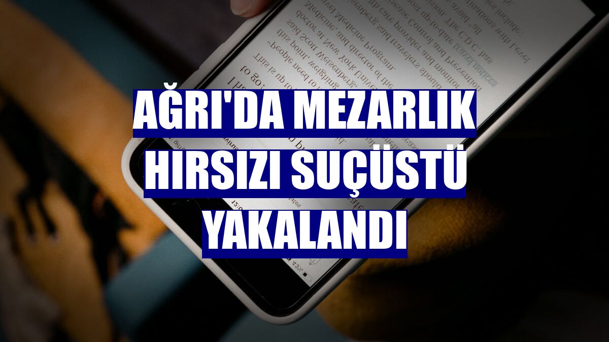 Ağrı'da mezarlık hırsızı suçüstü yakalandı
