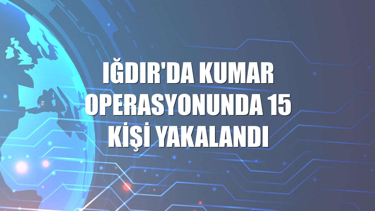Iğdır'da kumar operasyonunda 15 kişi yakalandı