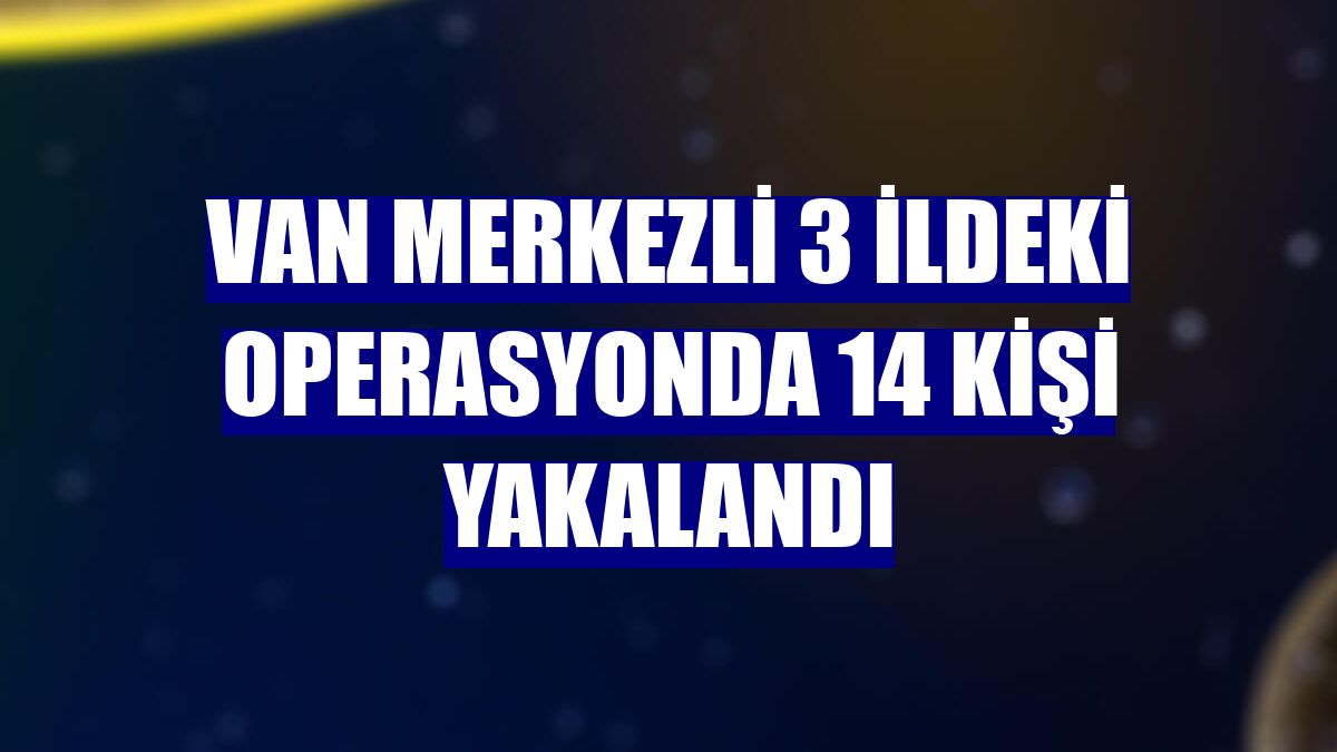 Van merkezli 3 ildeki operasyonda 14 kişi yakalandı