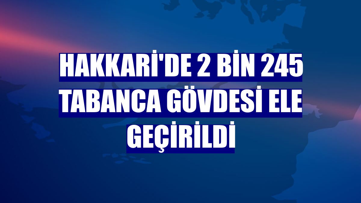 Hakkari'de 2 bin 245 tabanca gövdesi ele geçirildi