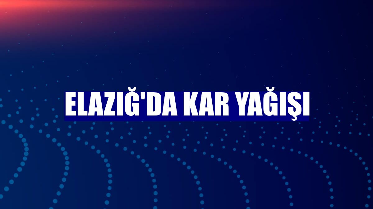 Elazığ'da kar yağışı