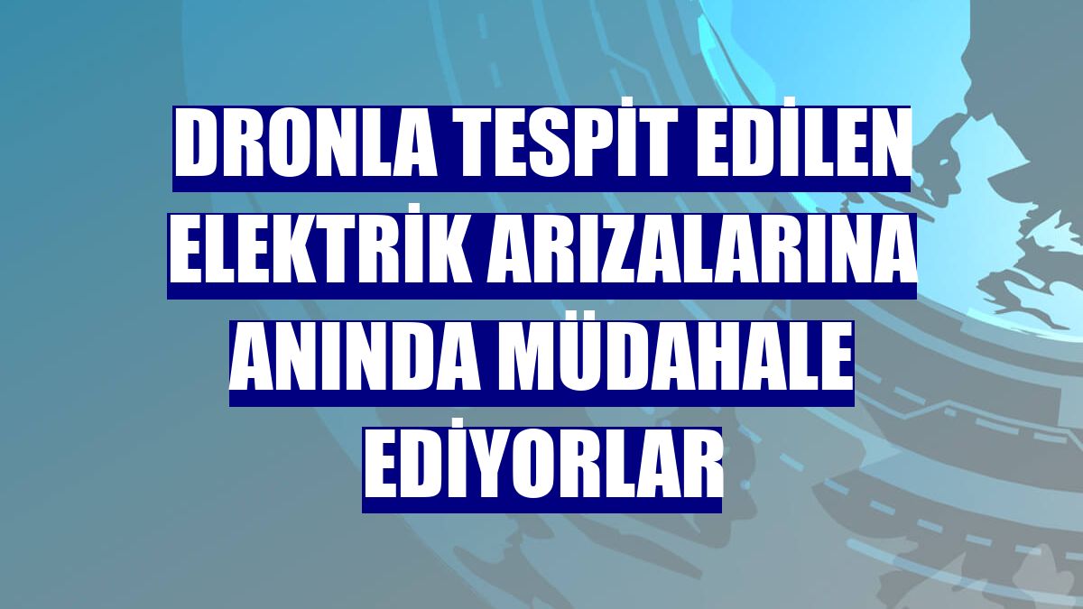 Dronla tespit edilen elektrik arızalarına anında müdahale ediyorlar