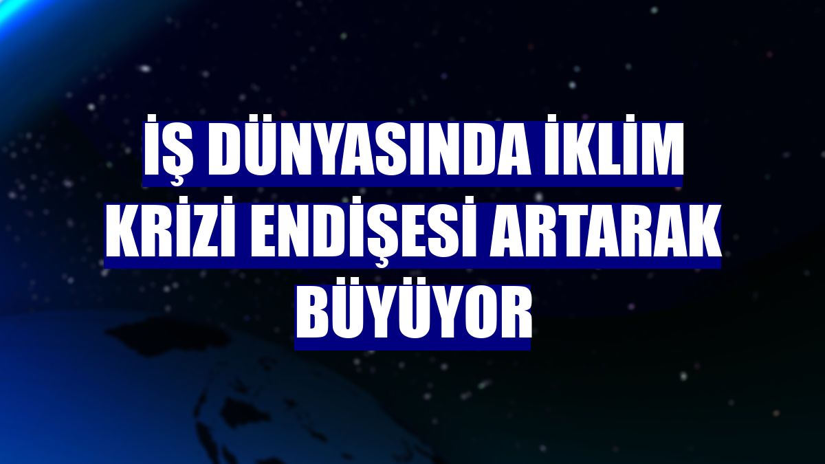 İş dünyasında iklim krizi endişesi artarak büyüyor