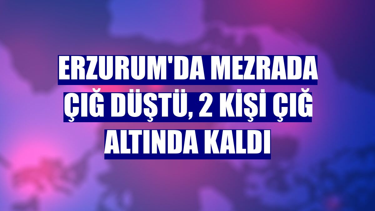 Erzurum'da mezrada çığ düştü, 2 kişi çığ altında kaldı