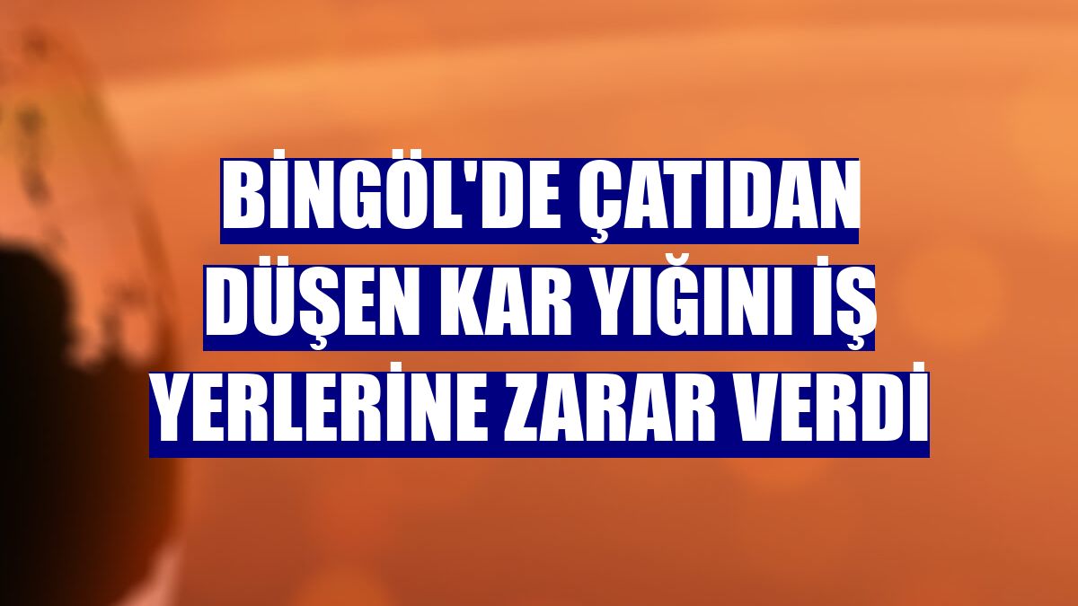 Bingöl'de çatıdan düşen kar yığını iş yerlerine zarar verdi