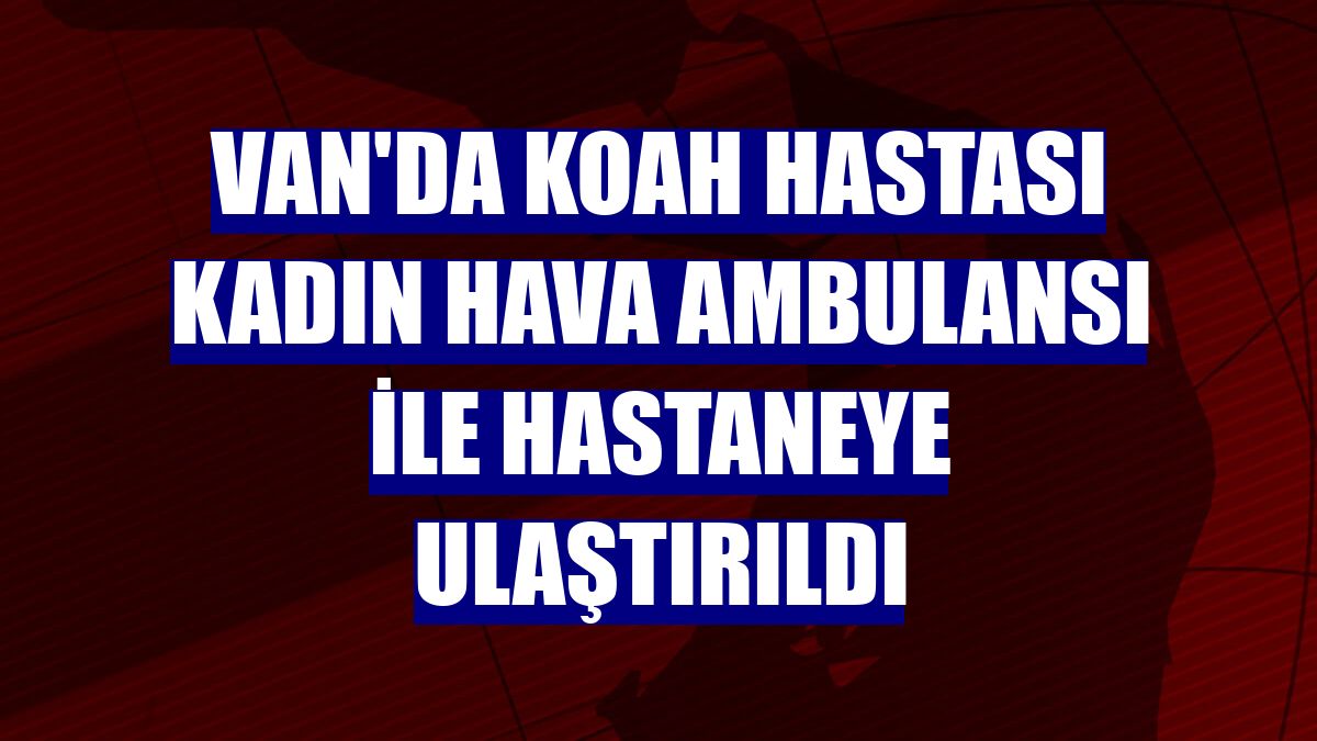 Van'da KOAH hastası kadın hava ambulansı ile hastaneye ulaştırıldı