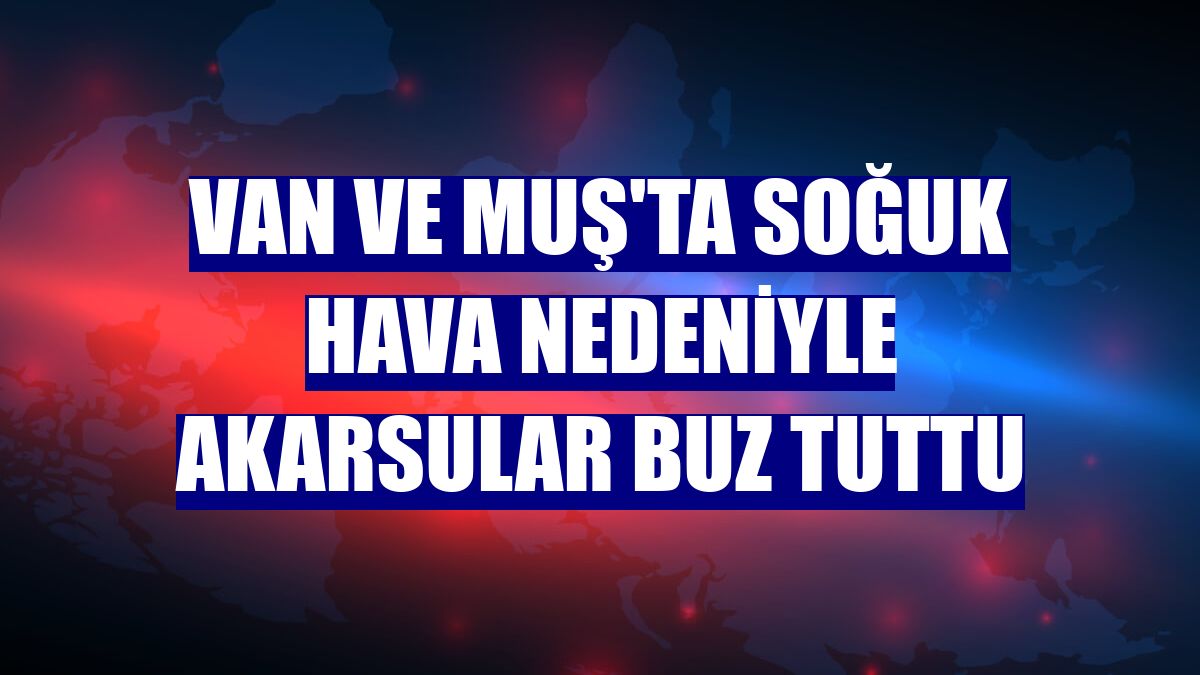 Van ve Muş'ta soğuk hava nedeniyle akarsular buz tuttu