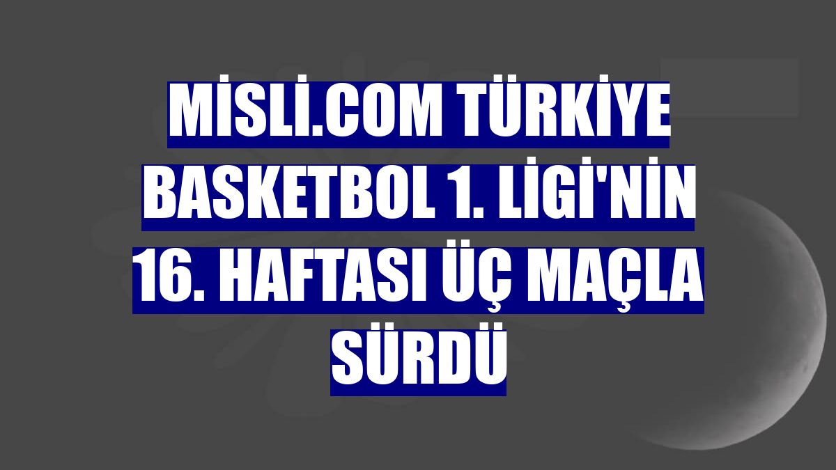 Misli.com Türkiye Basketbol 1. Ligi'nin 16. haftası üç maçla sürdü