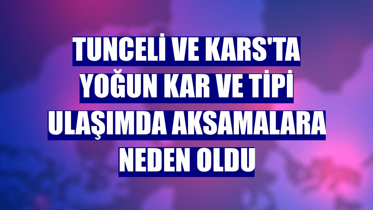 Tunceli ve Kars'ta yoğun kar ve tipi ulaşımda aksamalara neden oldu